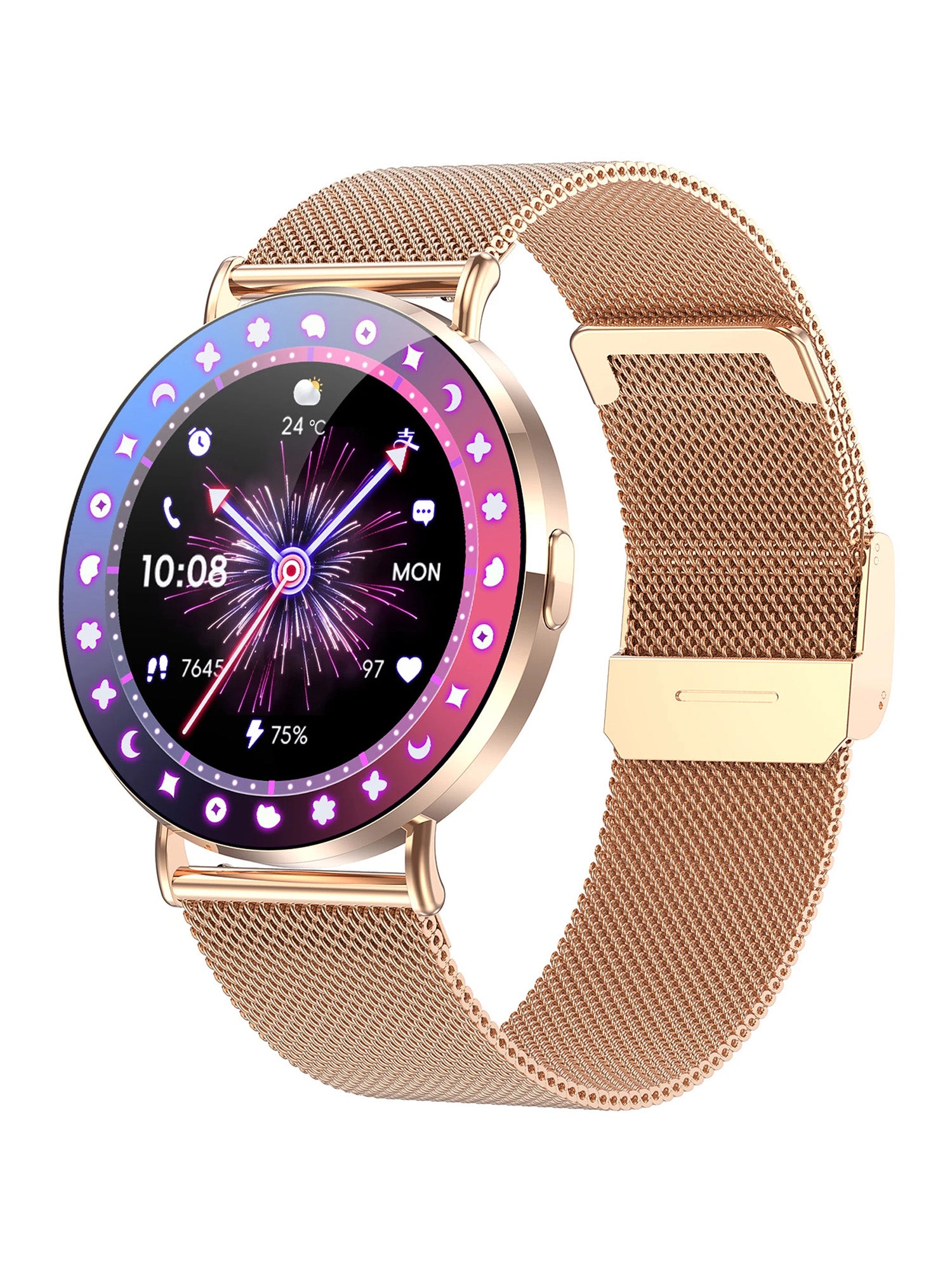 dress smart watch ladies Apple Watch Dress Smart Watch Ladies Slim Diamond Apple Watch Bracelet 16K Gold Plated MissAir